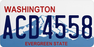 WA license plate ACD4558