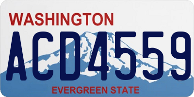 WA license plate ACD4559
