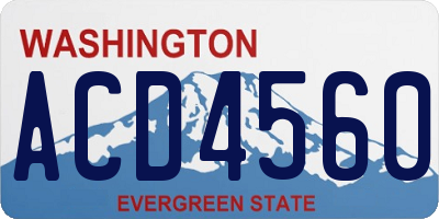 WA license plate ACD4560