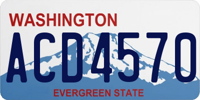 WA license plate ACD4570
