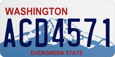 WA license plate ACD4571