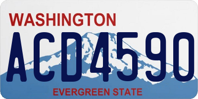 WA license plate ACD4590