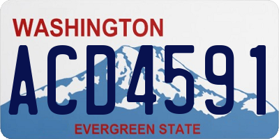 WA license plate ACD4591