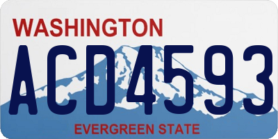 WA license plate ACD4593