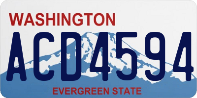 WA license plate ACD4594