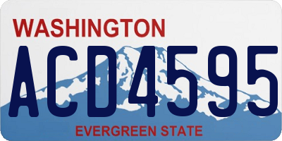 WA license plate ACD4595