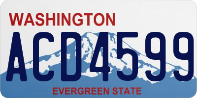 WA license plate ACD4599