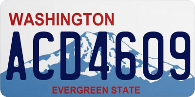 WA license plate ACD4609