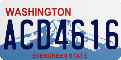 WA license plate ACD4616