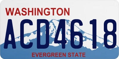 WA license plate ACD4618
