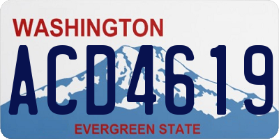 WA license plate ACD4619