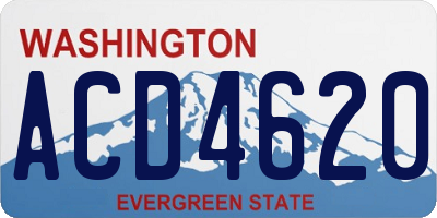 WA license plate ACD4620
