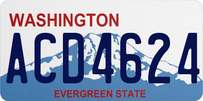 WA license plate ACD4624