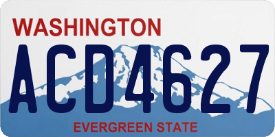 WA license plate ACD4627