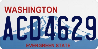 WA license plate ACD4629