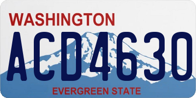 WA license plate ACD4630