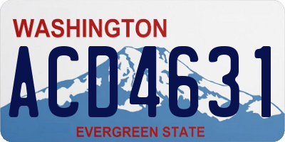 WA license plate ACD4631