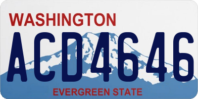 WA license plate ACD4646