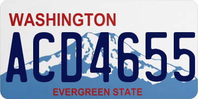 WA license plate ACD4655