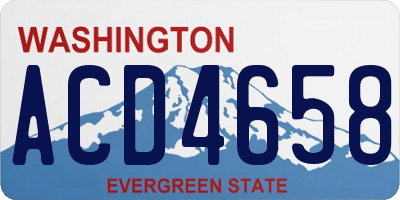 WA license plate ACD4658