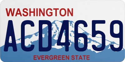 WA license plate ACD4659