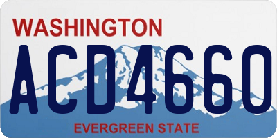 WA license plate ACD4660
