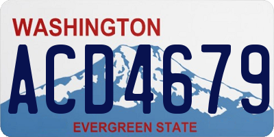 WA license plate ACD4679