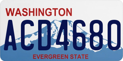 WA license plate ACD4680