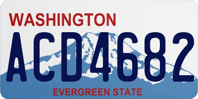 WA license plate ACD4682