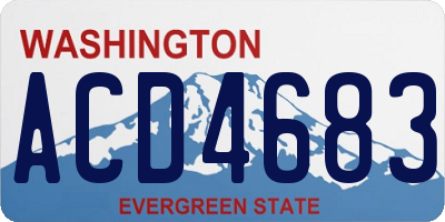 WA license plate ACD4683