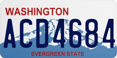 WA license plate ACD4684