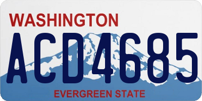 WA license plate ACD4685