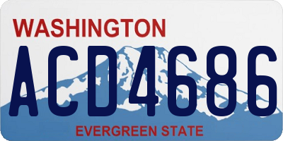 WA license plate ACD4686