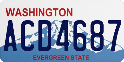 WA license plate ACD4687