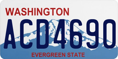 WA license plate ACD4690