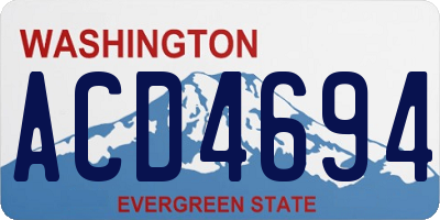 WA license plate ACD4694