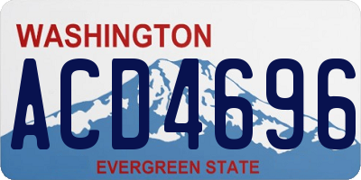 WA license plate ACD4696