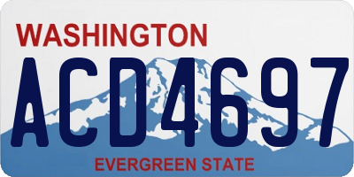 WA license plate ACD4697