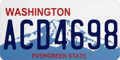 WA license plate ACD4698