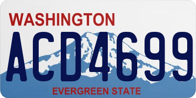 WA license plate ACD4699