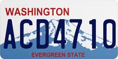 WA license plate ACD4710