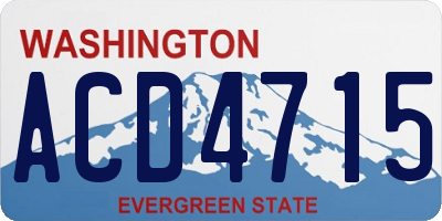 WA license plate ACD4715