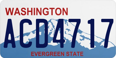 WA license plate ACD4717