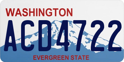 WA license plate ACD4722