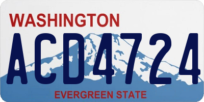 WA license plate ACD4724