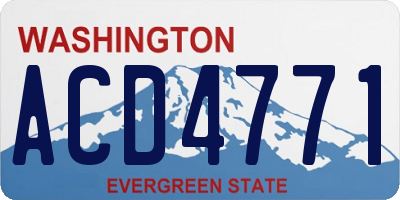 WA license plate ACD4771