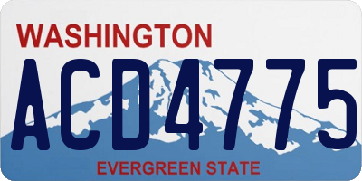 WA license plate ACD4775