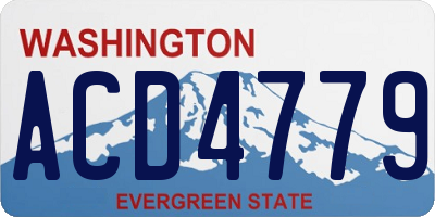 WA license plate ACD4779