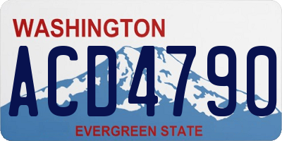 WA license plate ACD4790