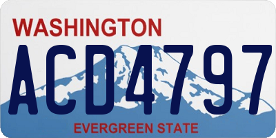 WA license plate ACD4797